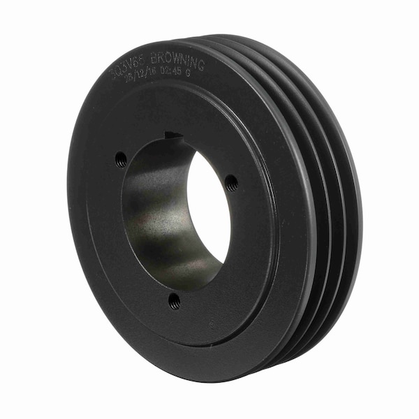 3 Groove Cast Iron Bushed Bore Multiple Sheave, 3Q3V65